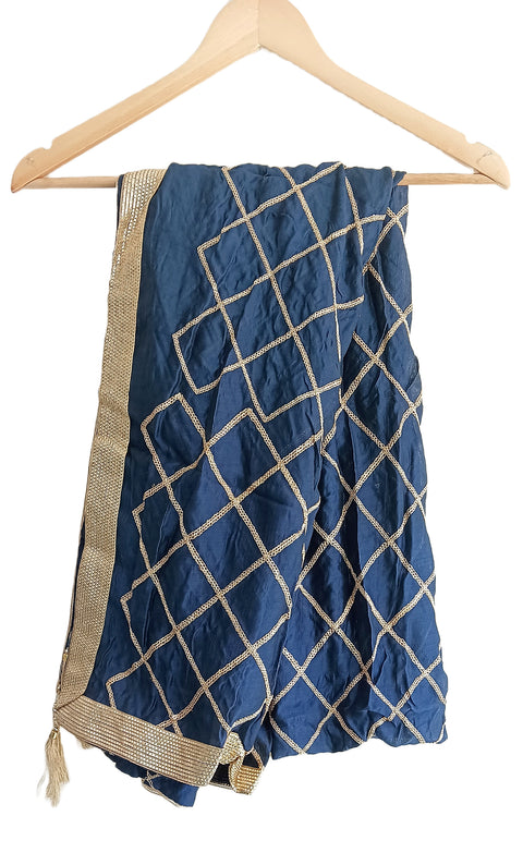 Golden Embroidery Desigen Dupatta Size W 95 Cm X L 210 Cm..