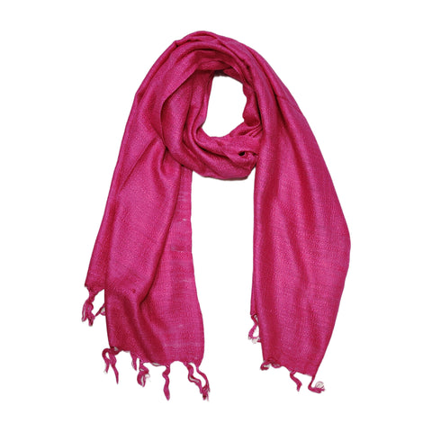Pink colour Plain Rayon Scarf