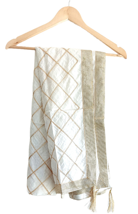 Golden Embroidery Desigen Dupatta Size W 95 Cm X L 210 Cm..