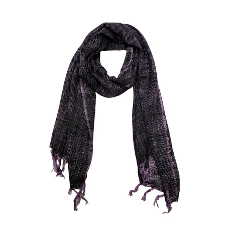 Black Plum colour Plain Rayon Scarf