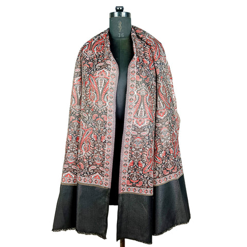 Woolen Winter design Women Black & gry Color Shawl