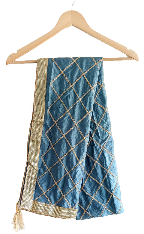 Golden Embroidery Desigen Dupatta Size W 95 Cm X L 210 Cm..