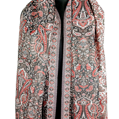 Woolen Winter design Women Black & gry Color Shawl