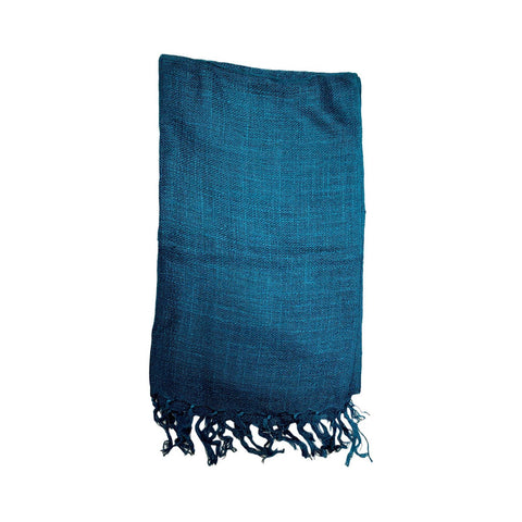 Teal Blue colour Plain Rayon Scarf