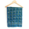 Hand Block Dhabu Triangle Print Cotton Blue Scarf