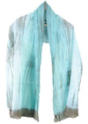 Women's Pure Silk Light Blue Colour Scarf Size 51X160