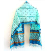 Women's Bastar Tribal Art Printed Pure Kosa Silk Stole with Tassels