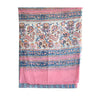 Bagru Hand Block Printed Pure Cotton Pink Stole Size 96X243 Cm