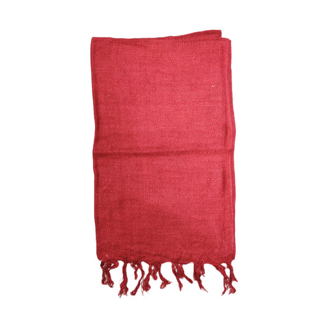 Red colour Plain Rayon Scarf