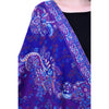 Unique Boiled Wool Hand Embroidered Blue Colour shawl