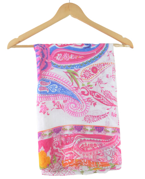 Women's Viscose White and Pink Pario