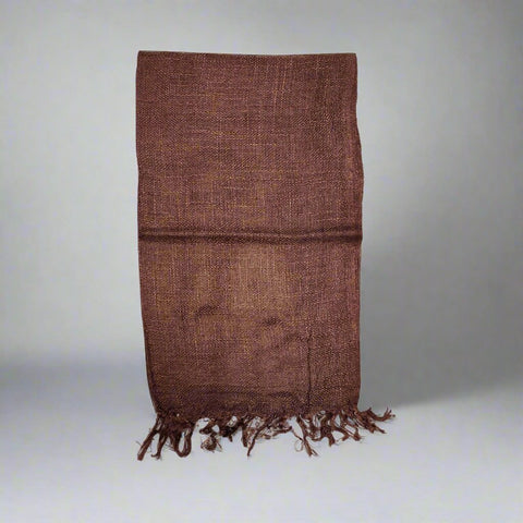 Dark brown color Plain Rayon Scarfs