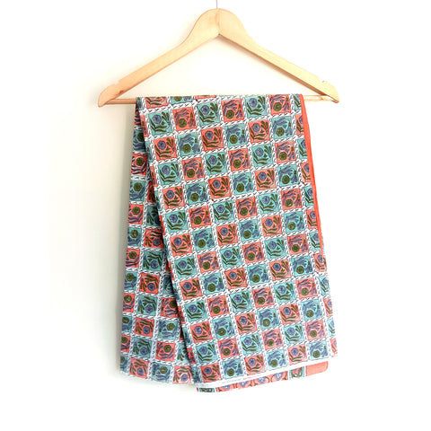 Bagru Hand Block Floral Print Big Size Cotton Dupatta