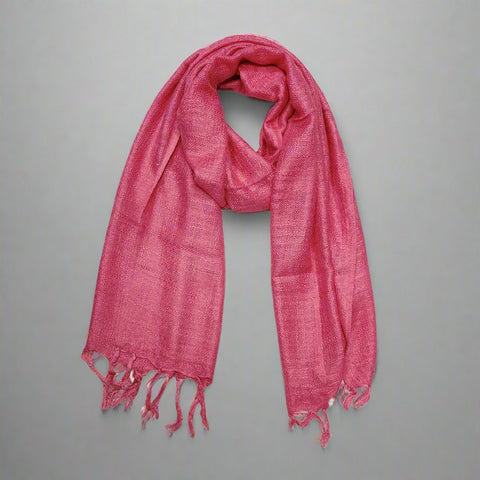 Indigo Pink colour Plain Rayon Scarf