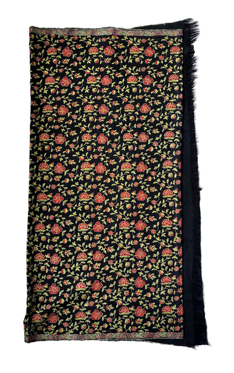 Black Jall Original Pashmina with Hand Embroidery